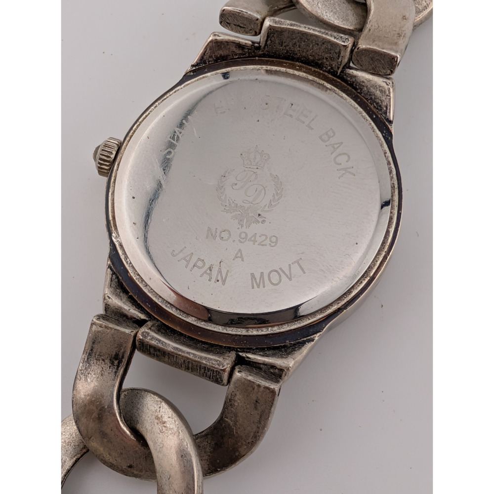 Premier Designs Watch Women 38mm‎ Case MOP Dial Silver 8" Band- New Battery - Picture 4 of 6